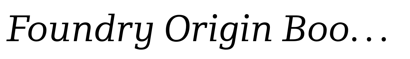 Foundry Origin Book Italic
